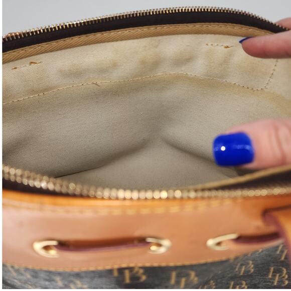 Dooney & Bourke Monogram Black Canvas Shoulder Bag - Picture 13 of 16